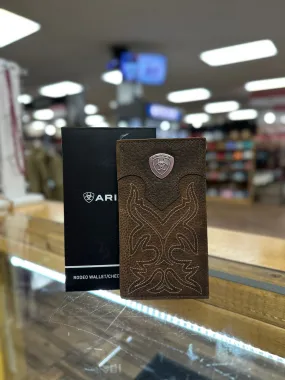ARIAT RODEO WALLET CHECKBOOK COVER BROWN