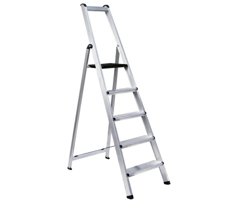 Escalera Profesional Aluminio En Tijera 7 Peldaños 2,45 m Orework