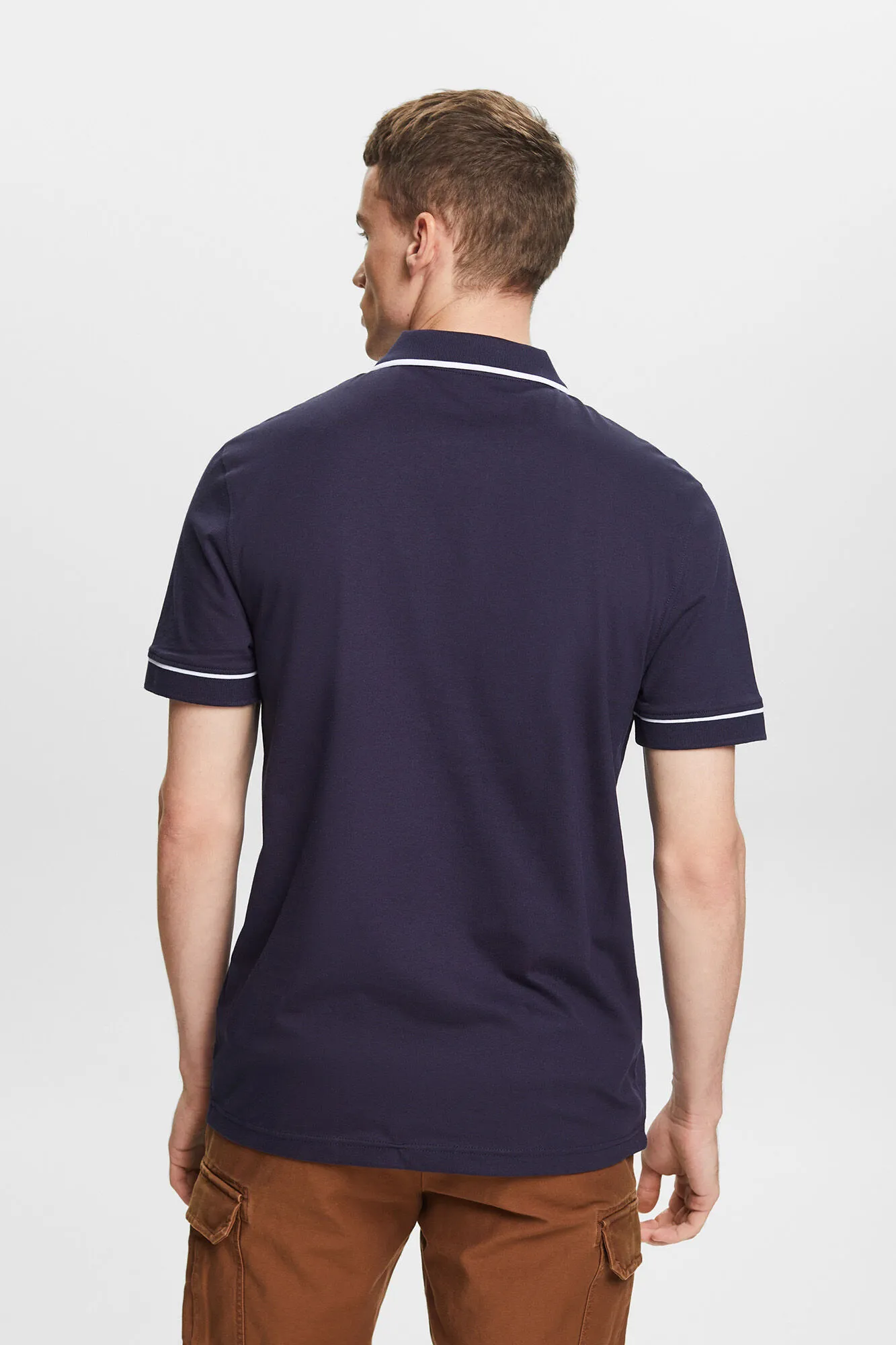 Esprit Polo slim fit liso manga corta algodón