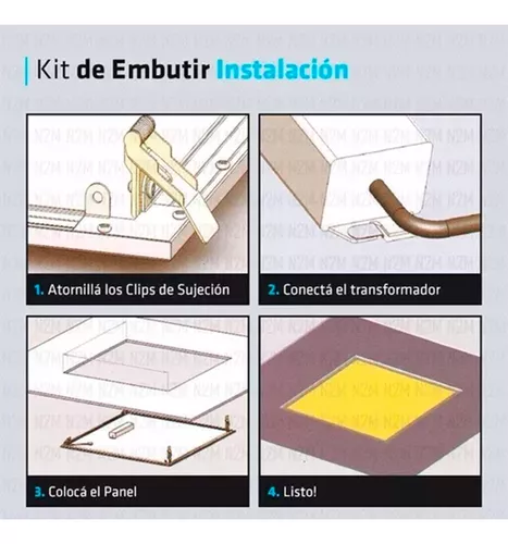 Kit De Embutir Para Panel Led 120x30 60x60